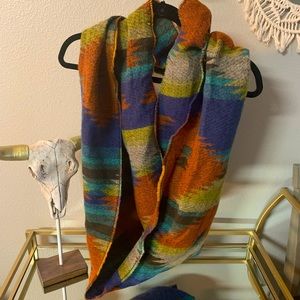 Aztec print, very warm, infinity scarf